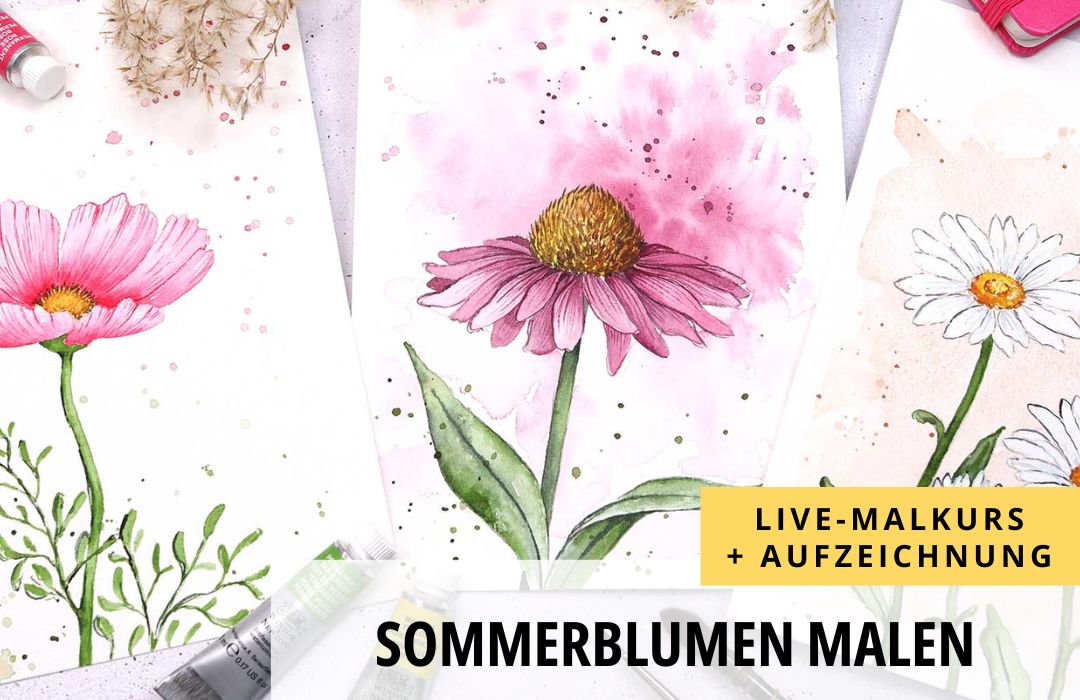 Sommerblumen malen (Live-Kurs + Aufzeichnung)